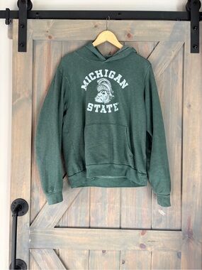 Green Hooded Sweatshirt with Graphic Logo